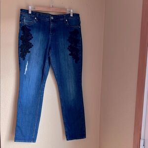 Kut from the Kloth Jeans with black lace accents 14